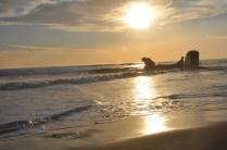 Magnífico entardecer na praia de El Tunco, na Costa del Balsamo, litoral de El Salvador